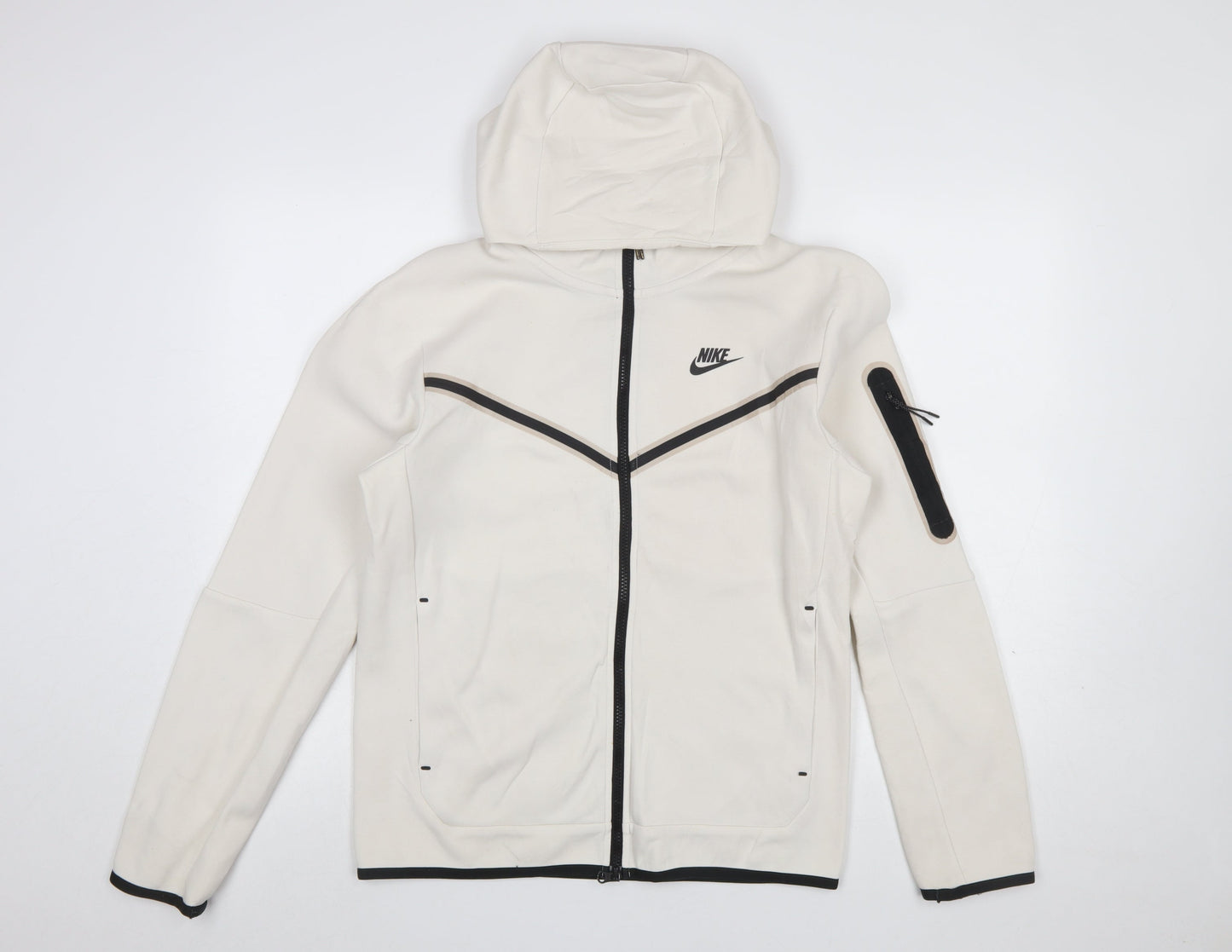Nike Men’s Ivory Full Zip Hoodie Small Lightweight Sportswear
