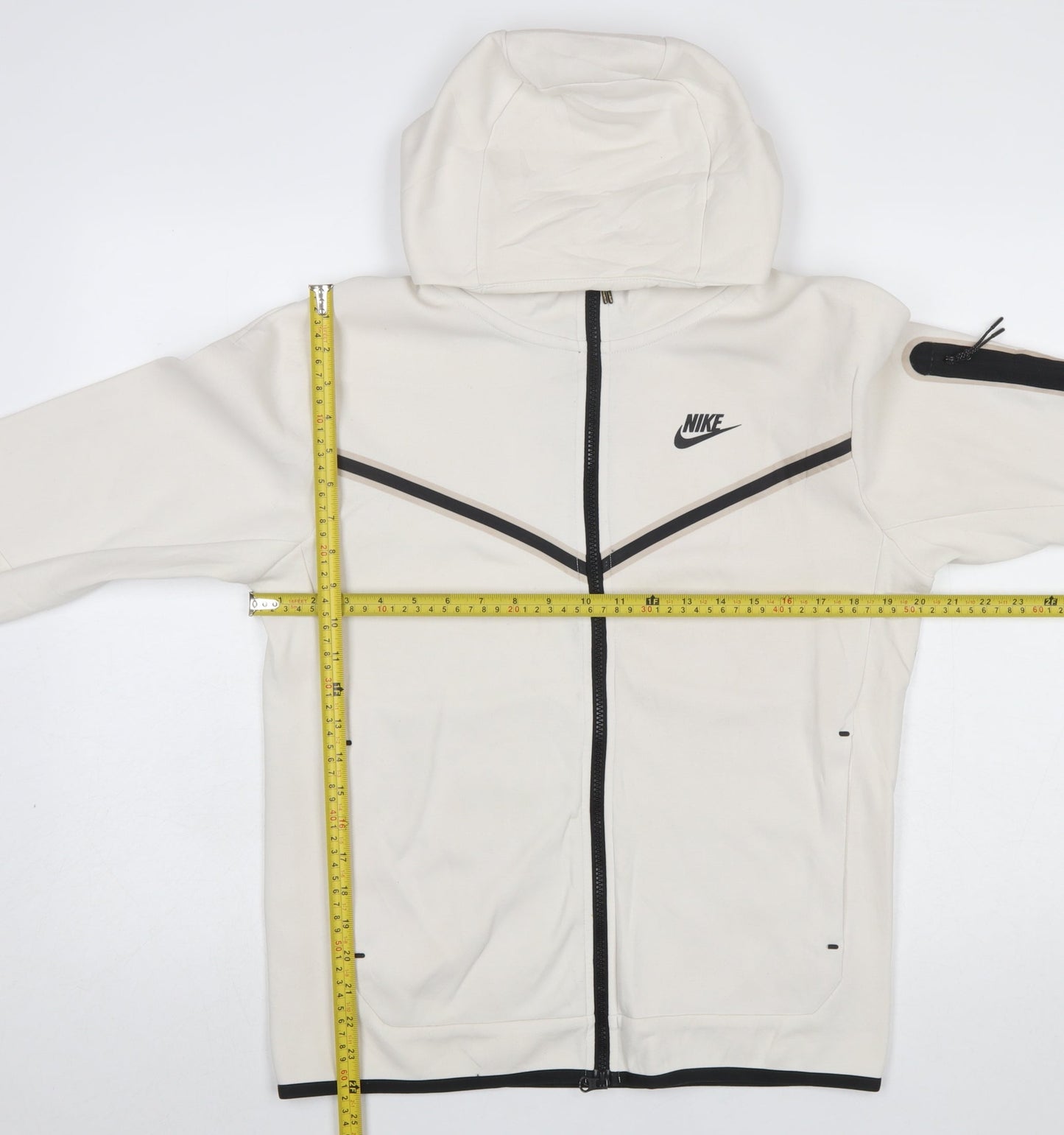 Nike Men’s Ivory Full Zip Hoodie Small Lightweight Sportswear
