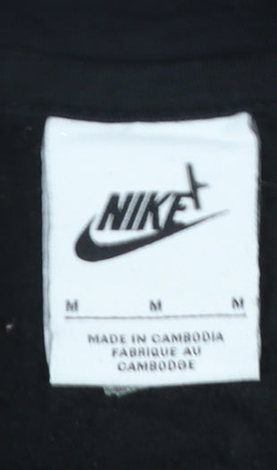 Nike Men’s Black Pullover Hoodie M Logo Fleece Sportswear