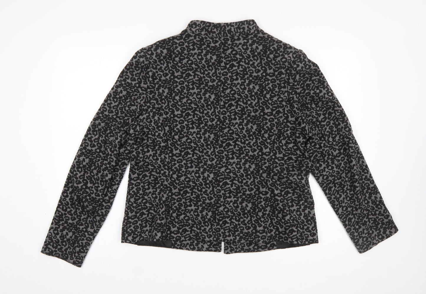 Marks and Spencer Women’s Grey Animal Print Blazer UK 16 Regular Fit