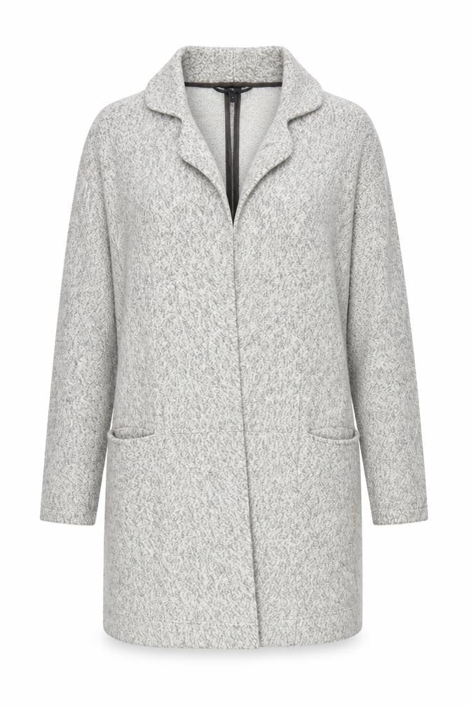 Next Women’s Grey Long Sleeve Collared Knit Cardigan Size 8