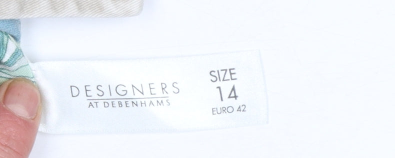 Jasper Conran Jeans Beige Cotton Blazer Jacket Women's Size 14