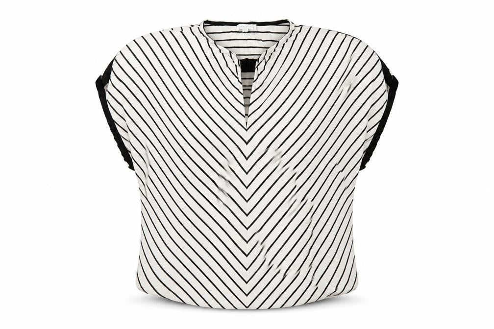 Warehouse Women's White Striped Sleeveless Blouse Size 14