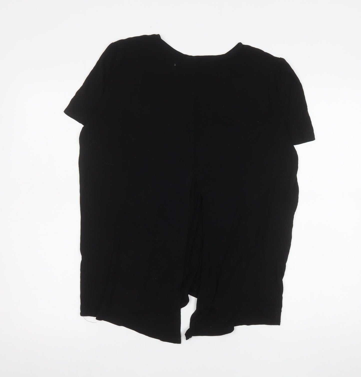 ASOS Womens Black Short Sleeve Basic Jersey T-Shirt Size 12