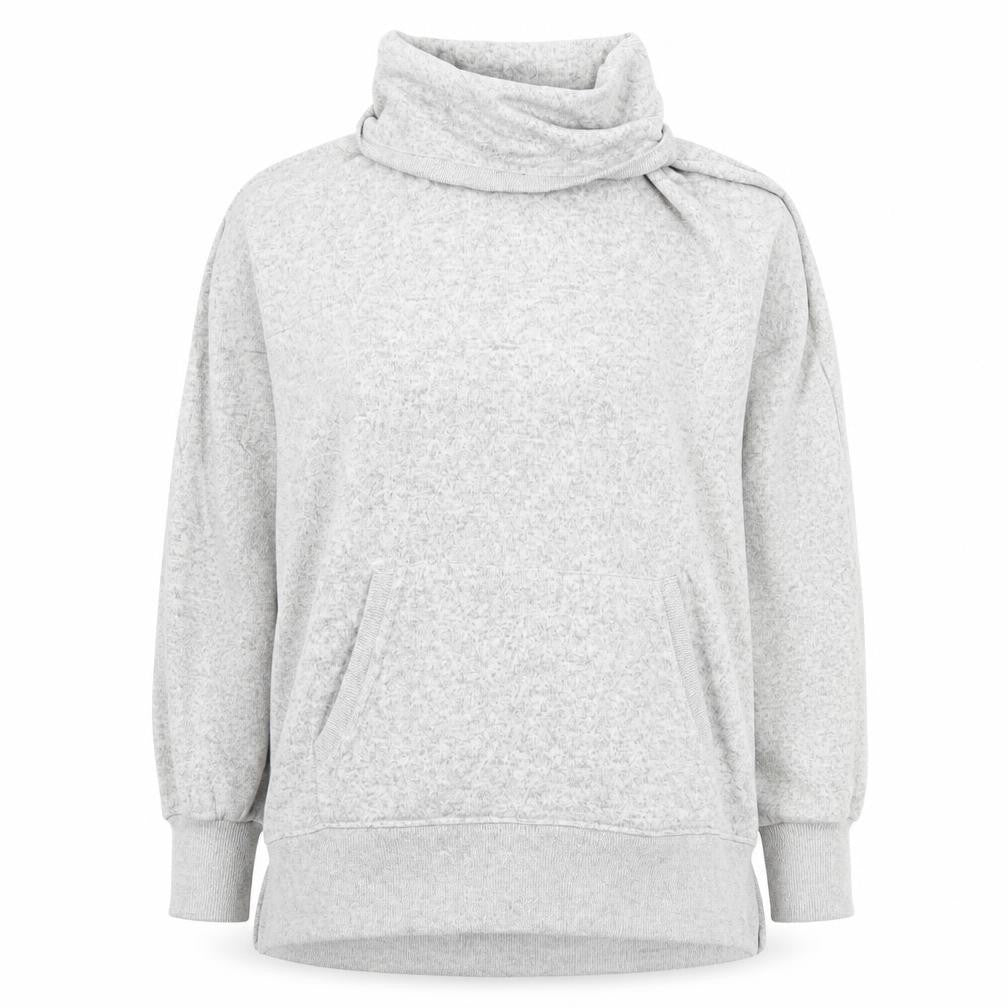 Oysho Women Grey Pullover Cowl Neck Sweatshirt Size S Viscose Blend