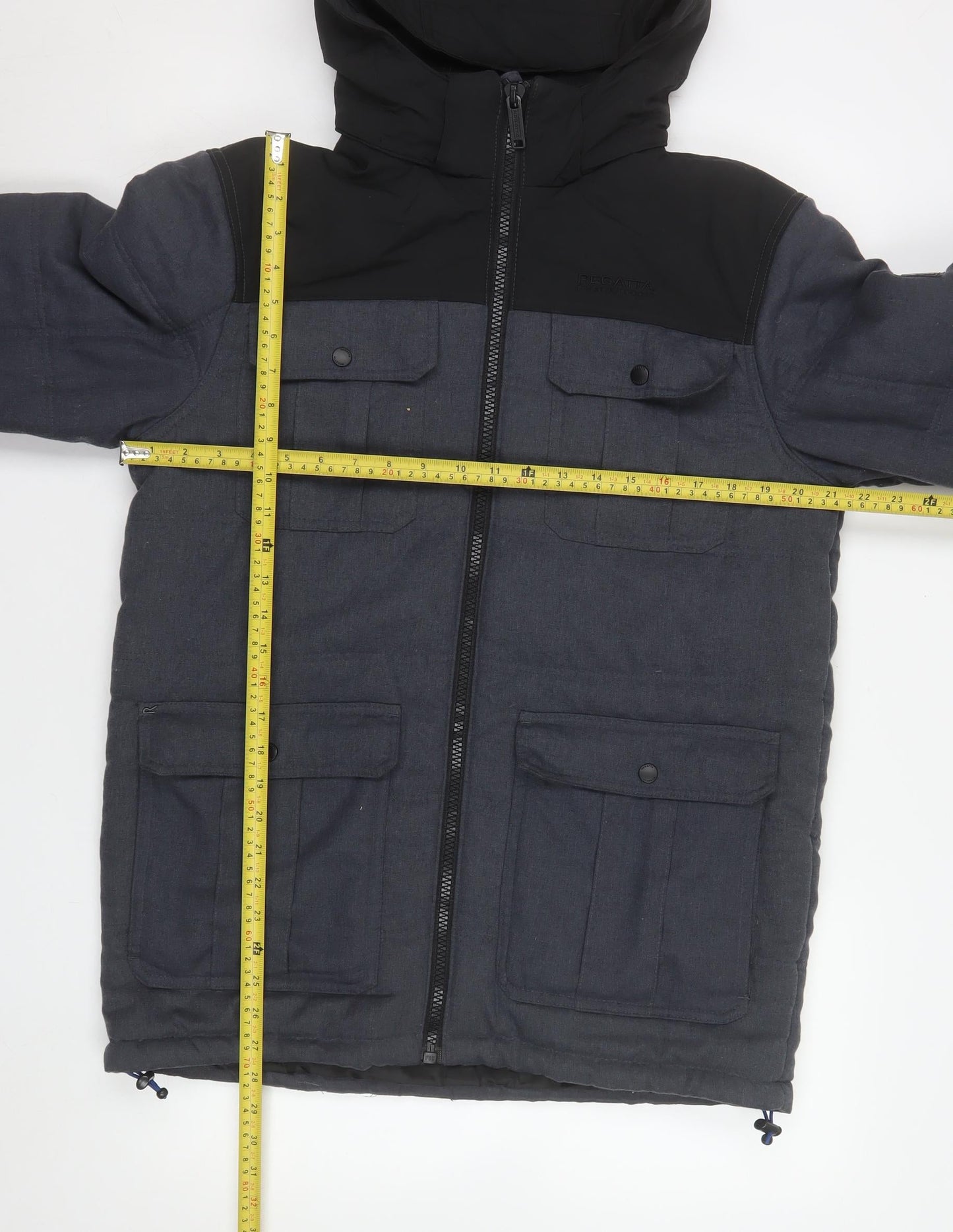 Regatta Men’s Grey Hooded Puffer Jacket M Waterproof Winter Coat