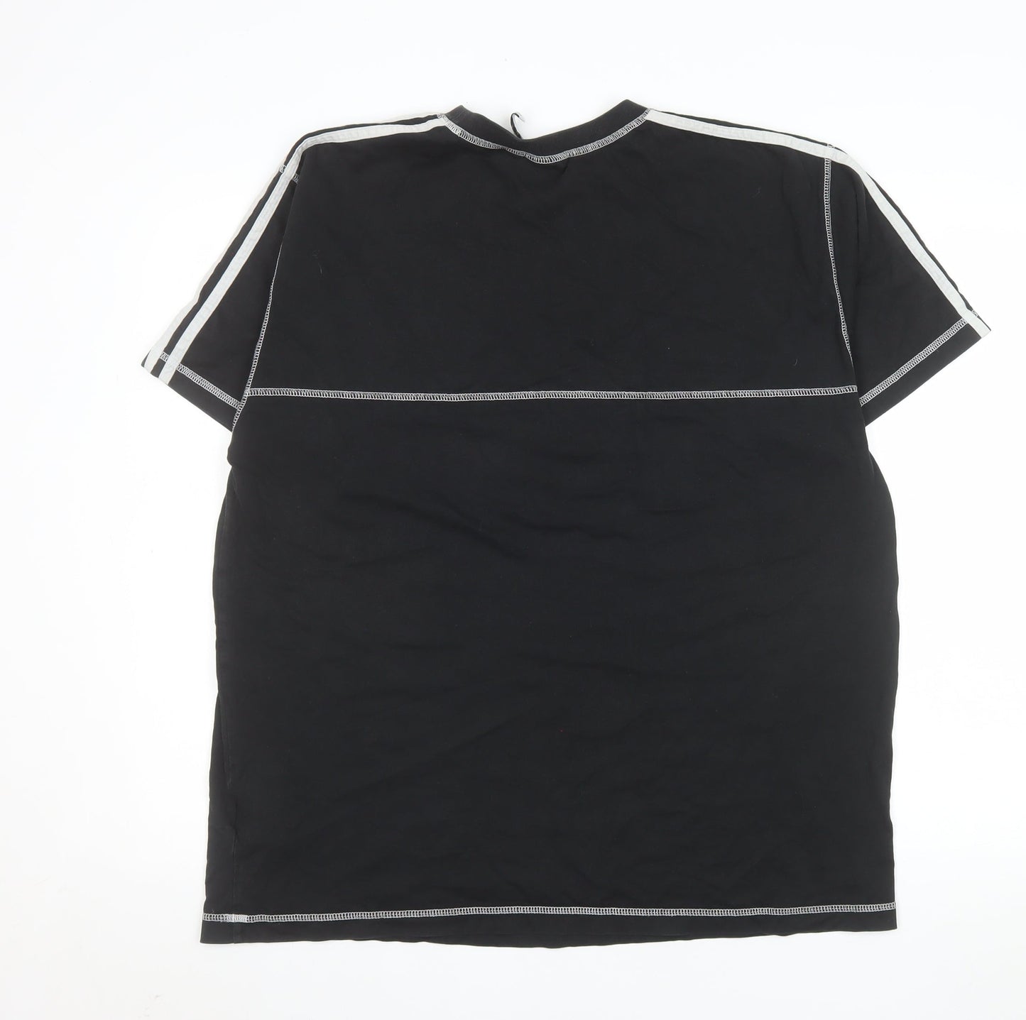 Adidas Men's Black XL Crew Neck Short Sleeve Cotton T-Shirt