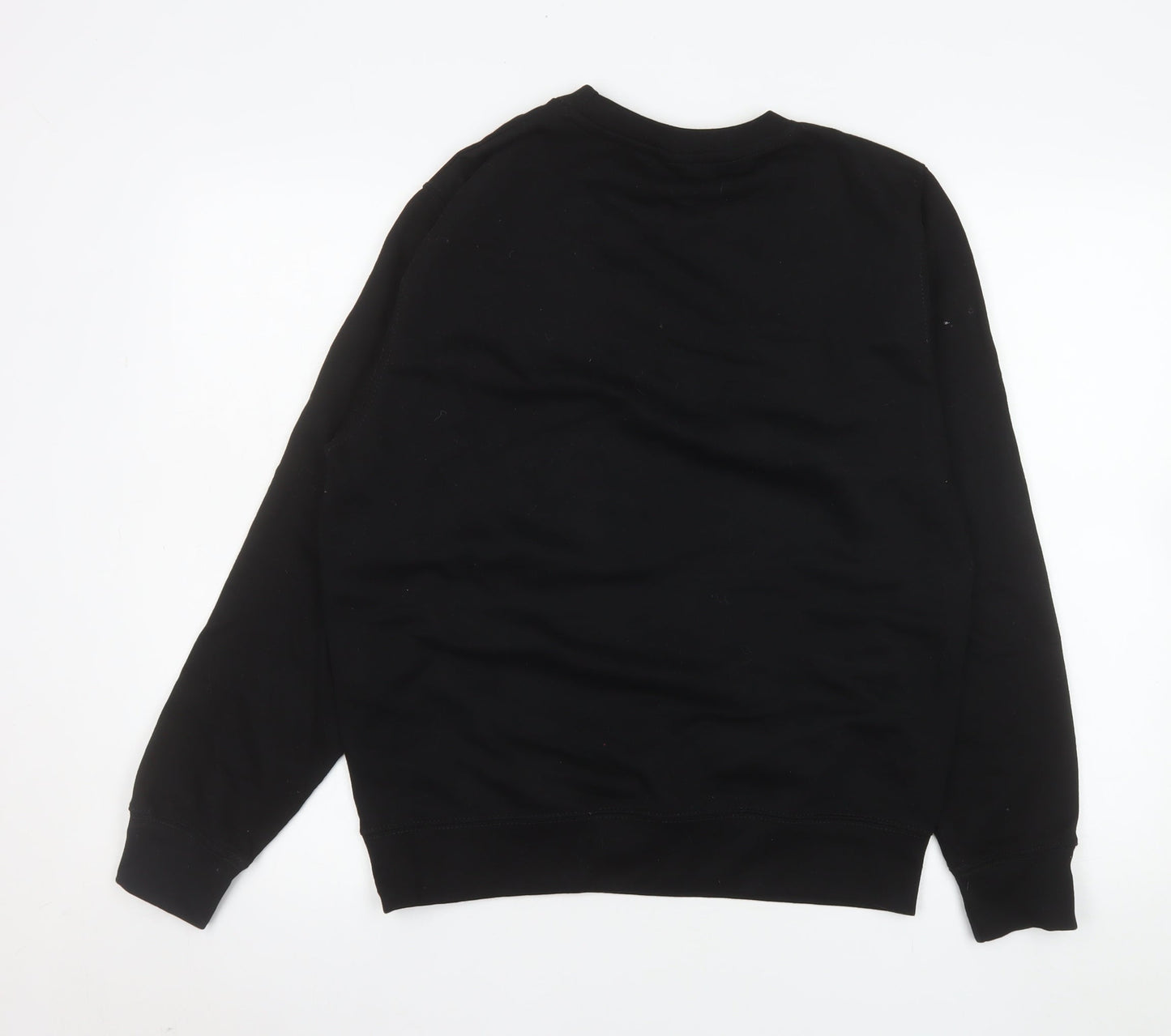 Just Hoods Womens Black Bear Print Pullover Sweatshirt Size S