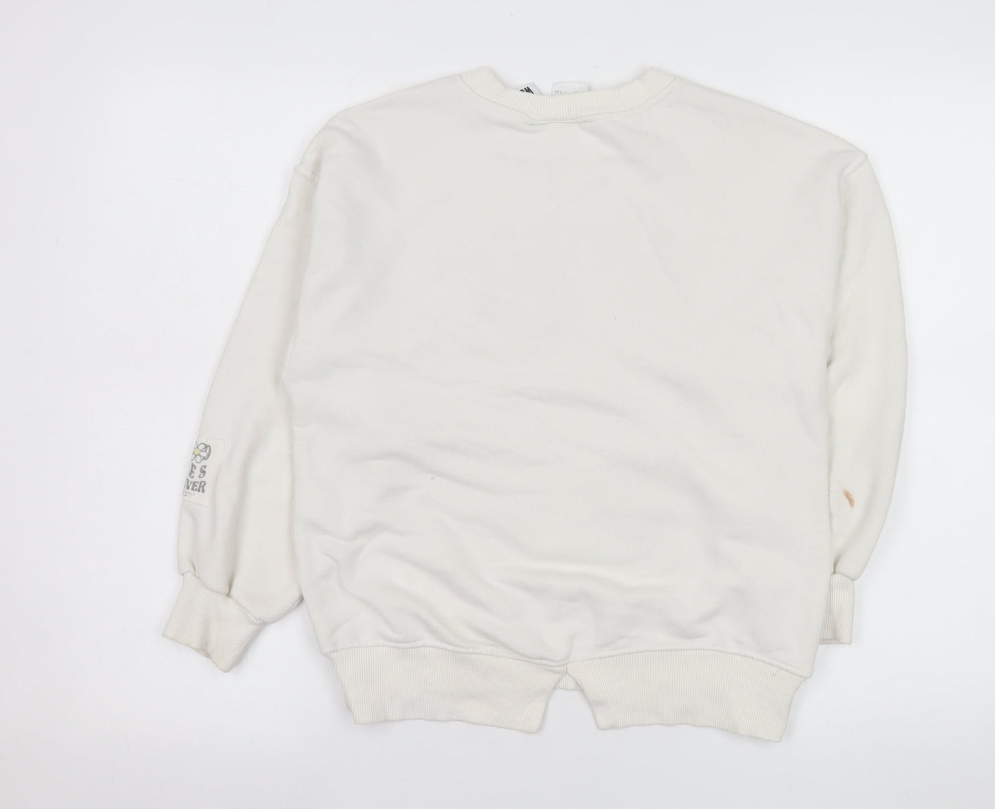 ZARA SmileyWorld Girls White Sweatshirt Size 10 Forever Positive Graphic