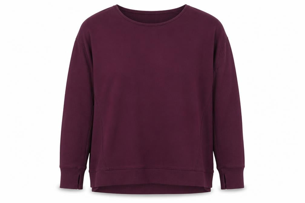 Sweaty Betty Women's Purple Cotton Blend Pullover Sweatshirt Size S