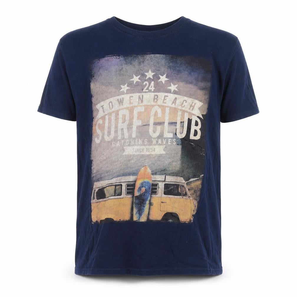 Peter Storm Men's Navy Surf Club Graphic Cotton T-Shirt Medium