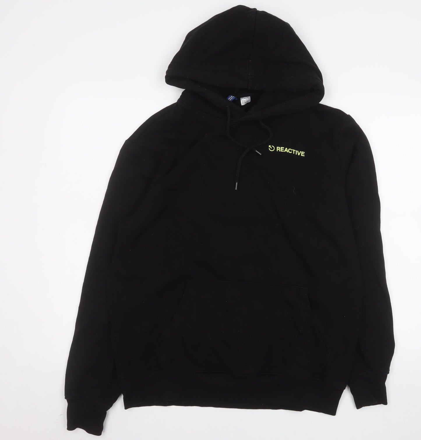 H&M Divided Men's Black Reactive Pullover Hoodie Size M