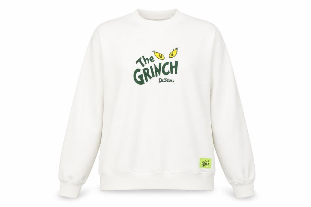 Primark x Dr. Seuss Women's White The Grinch Pullover Sweatshirt L