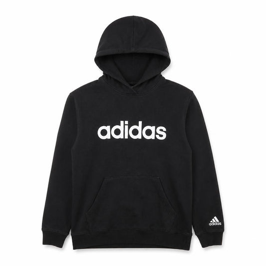 Adidas Girls Black Pullover Hoodie Size 14 Years Cotton Logo Sweatshirt