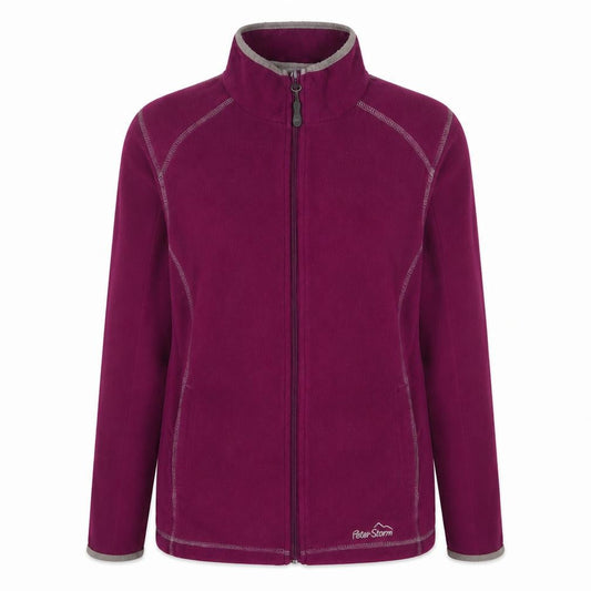 Peter Storm Women Purple Fleece Full Zip Jacket Size 10