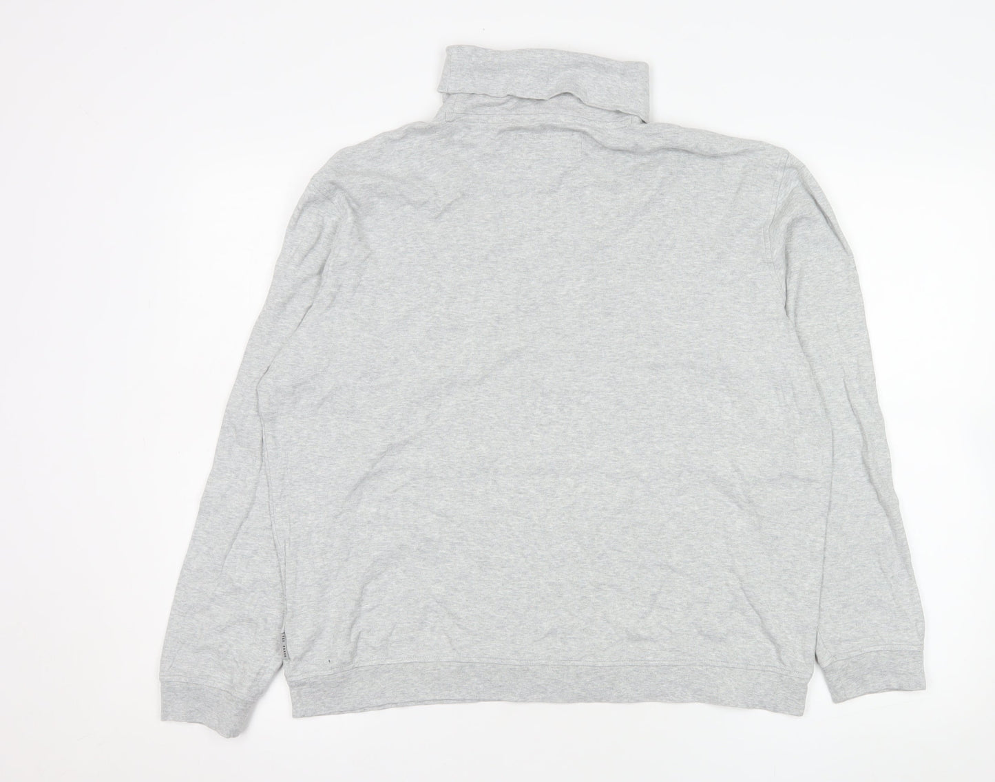 Ted Baker Men's Grey Cotton Roll Neck Long Sleeve Casual Top Size L