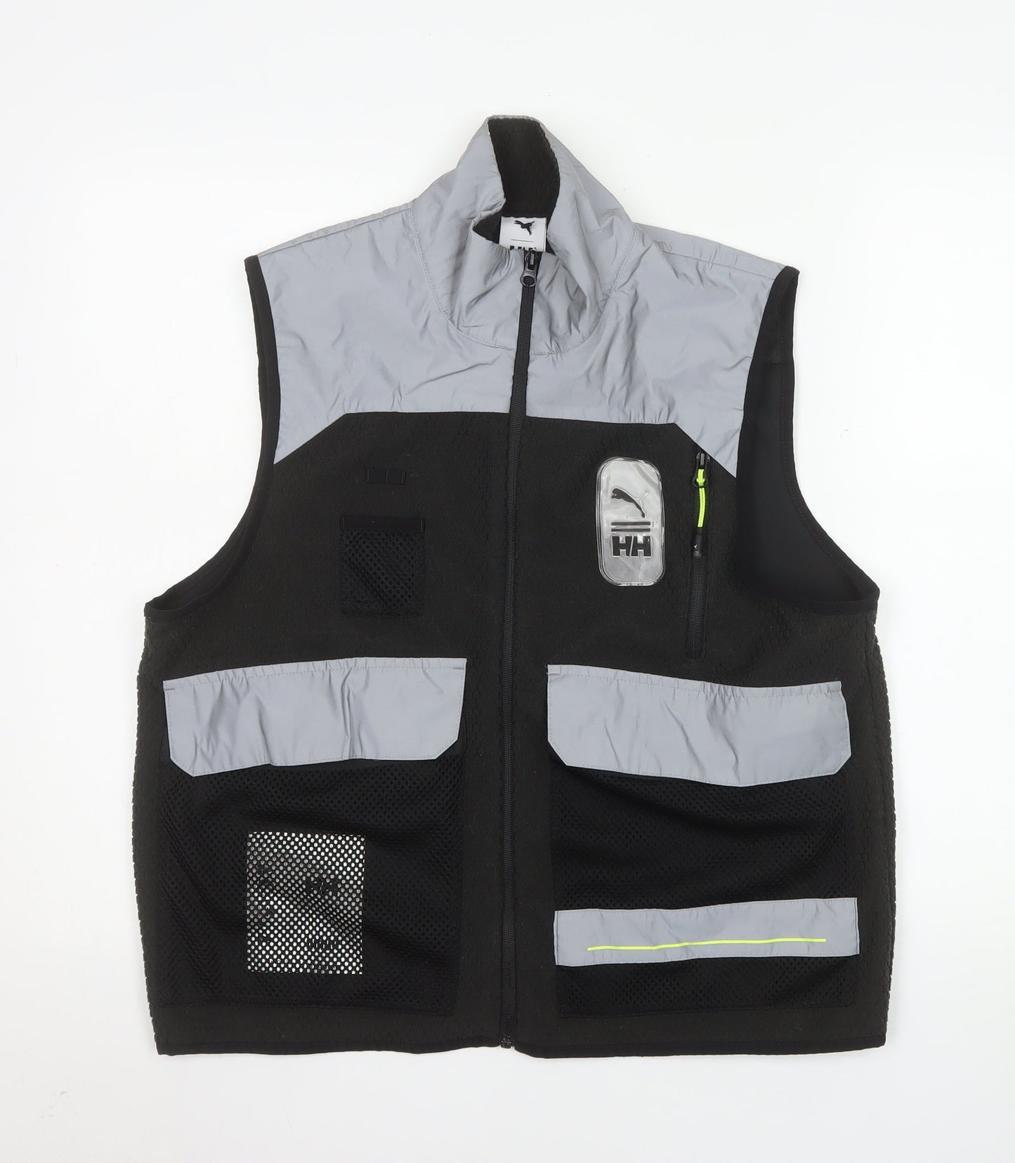 Puma Women’s Black Reflective Activewear Vest Jacket Size S