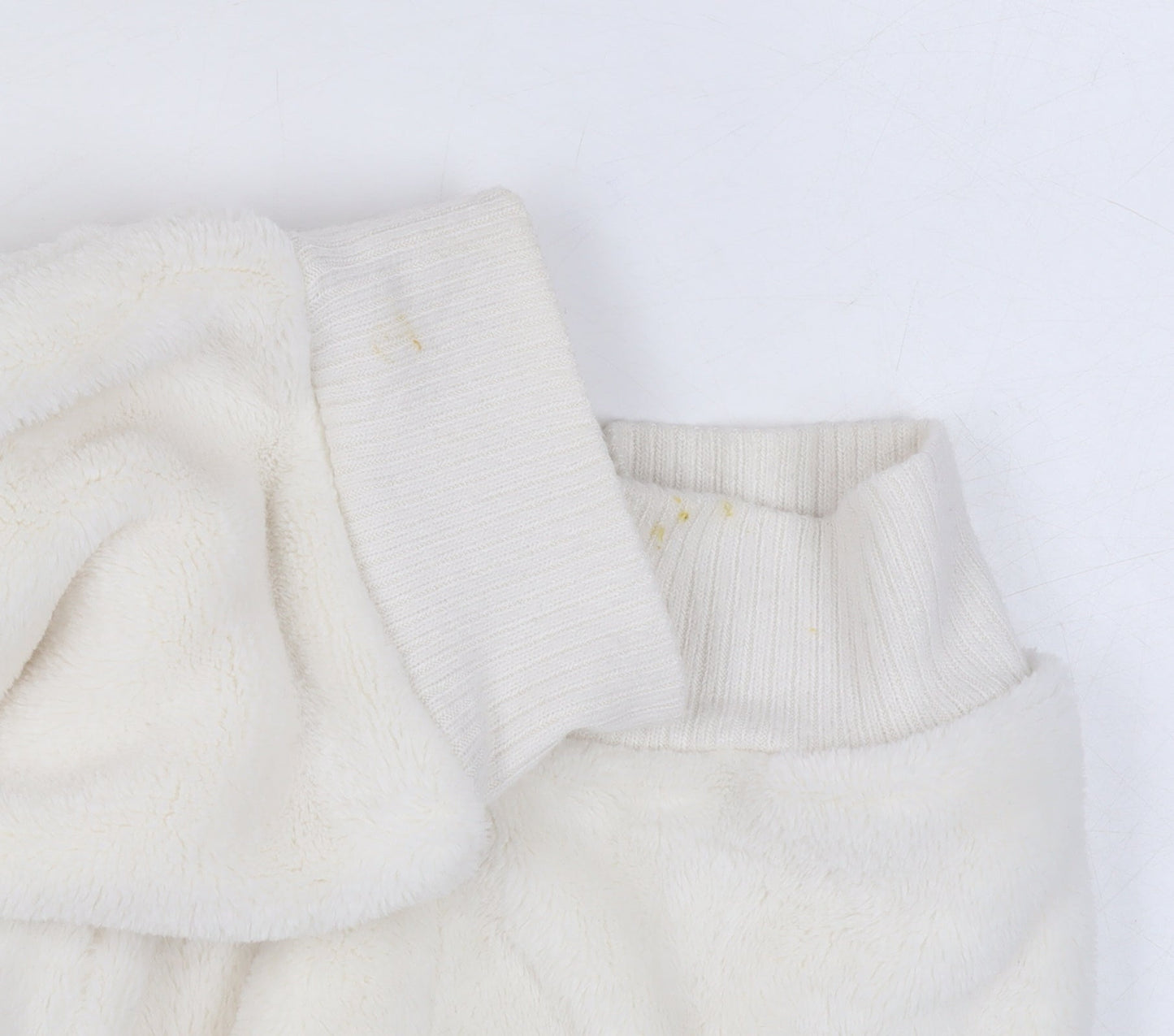 Marks and Spencer Women Ivory Pullover Hoodie Large Fleece Soft Warm