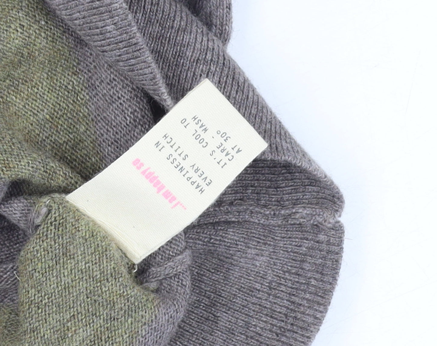 White Stuff Women's Grey Striped Knit T-Shirt Size 10
