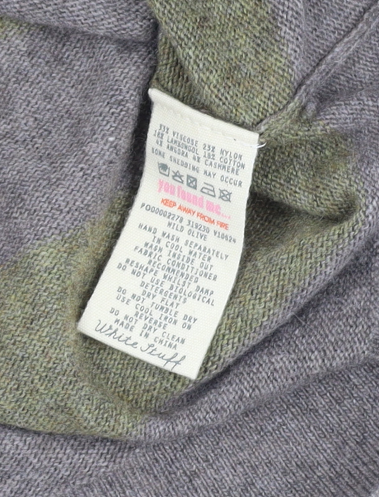 White Stuff Women's Grey Striped Knit T-Shirt Size 10