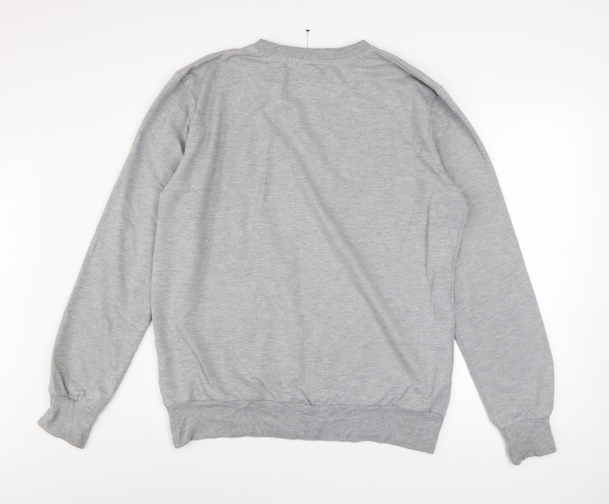 Superman Men's Grey XL Pullover Sweatshirt with Camo Logo