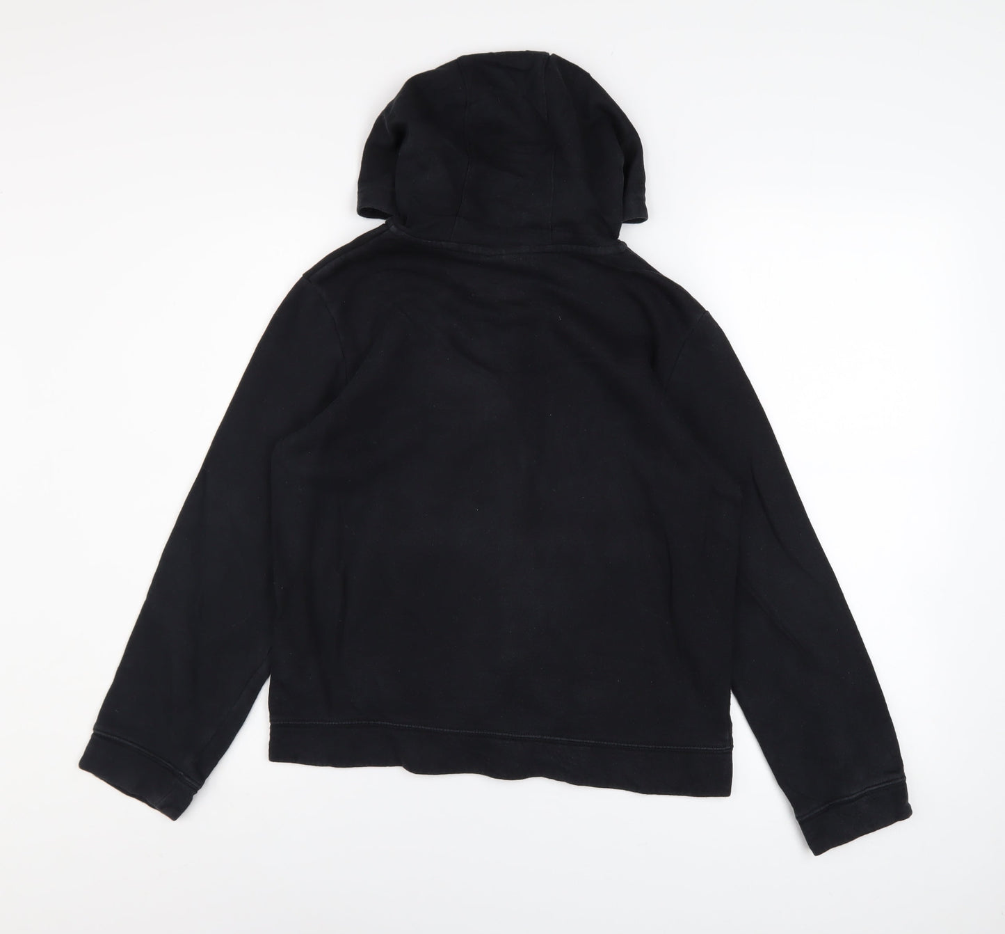 Nike Boys Black Full Zip Fleece Hoodie L 13-14 Years Logo Casual