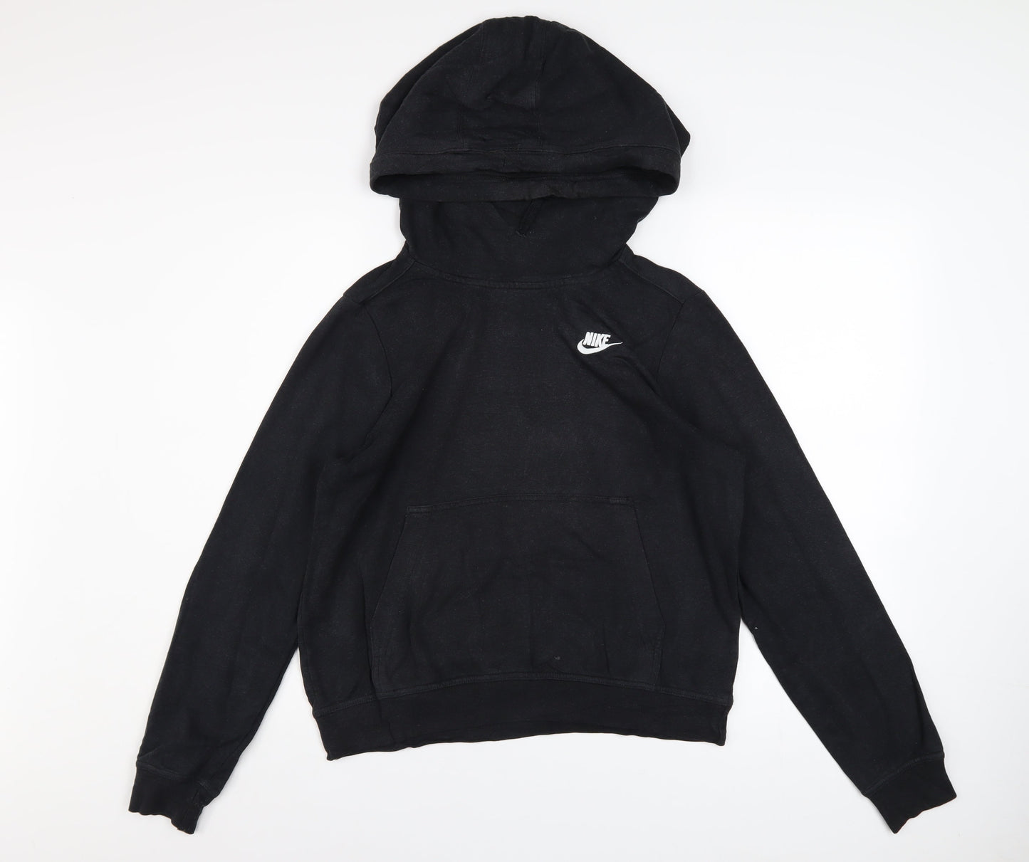 Nike Men's Black Pullover Hoodie Small Logo Sports Sweatshirt