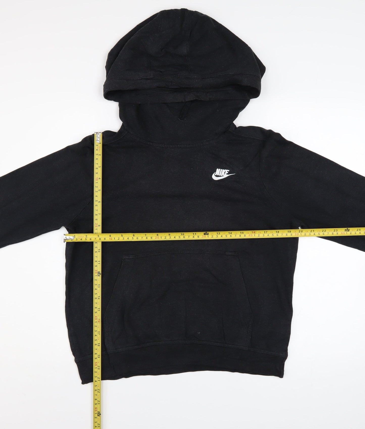 Nike Men's Black Pullover Hoodie Small Logo Sports Sweatshirt