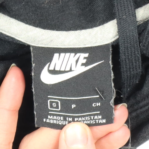 Nike Men's Black Pullover Hoodie Small Logo Sports Sweatshirt