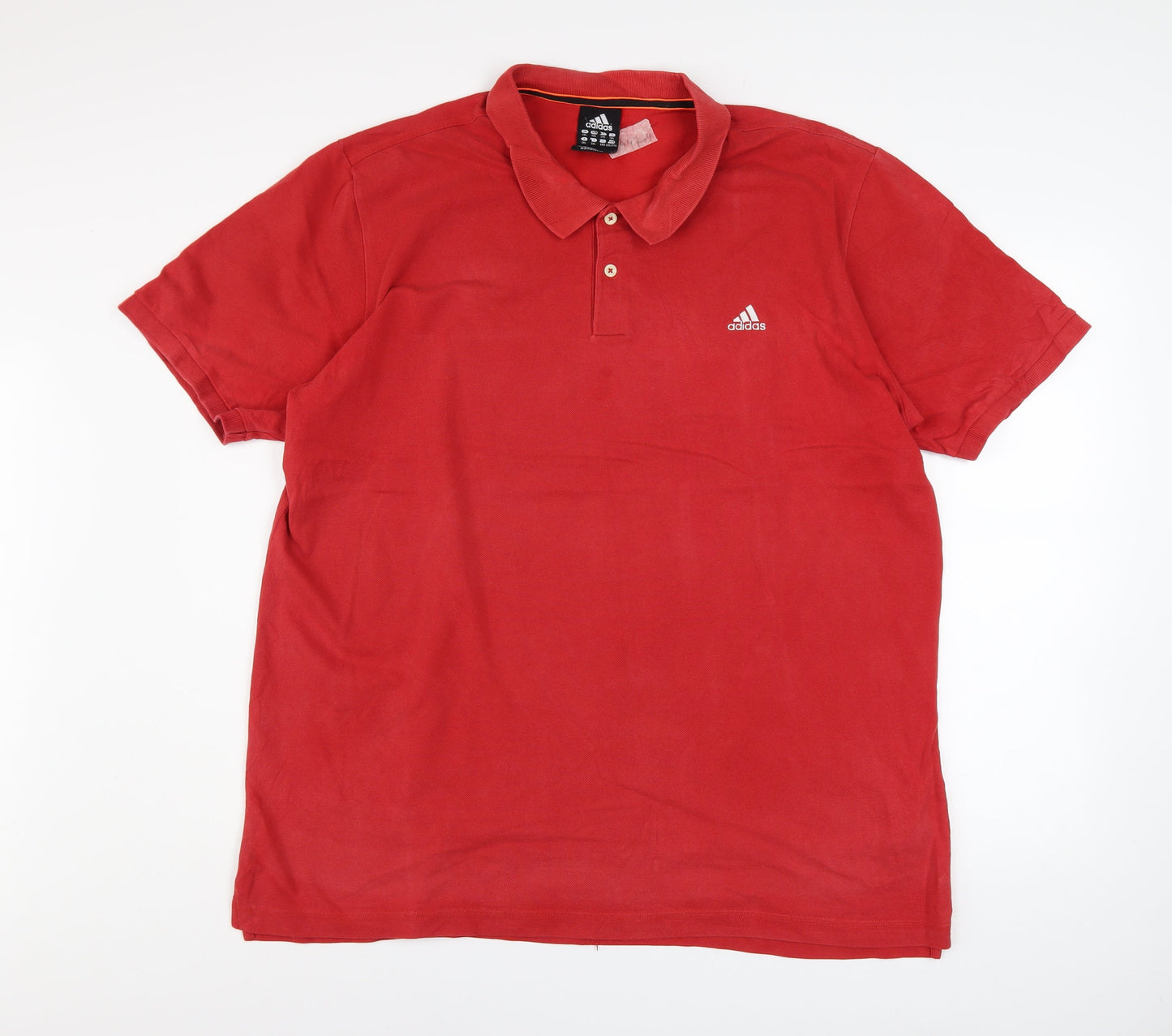 adidas Men's Red 2XL Polo Shirt Sports Performance Cotton Blend