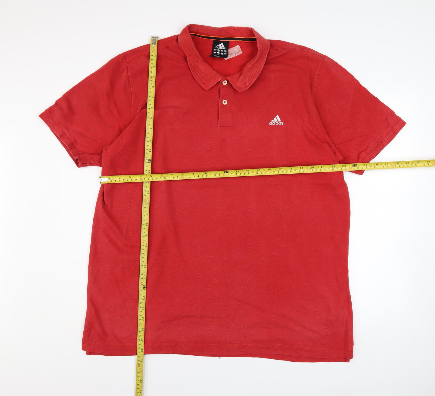 adidas Men's Red 2XL Polo Shirt Sports Performance Cotton Blend