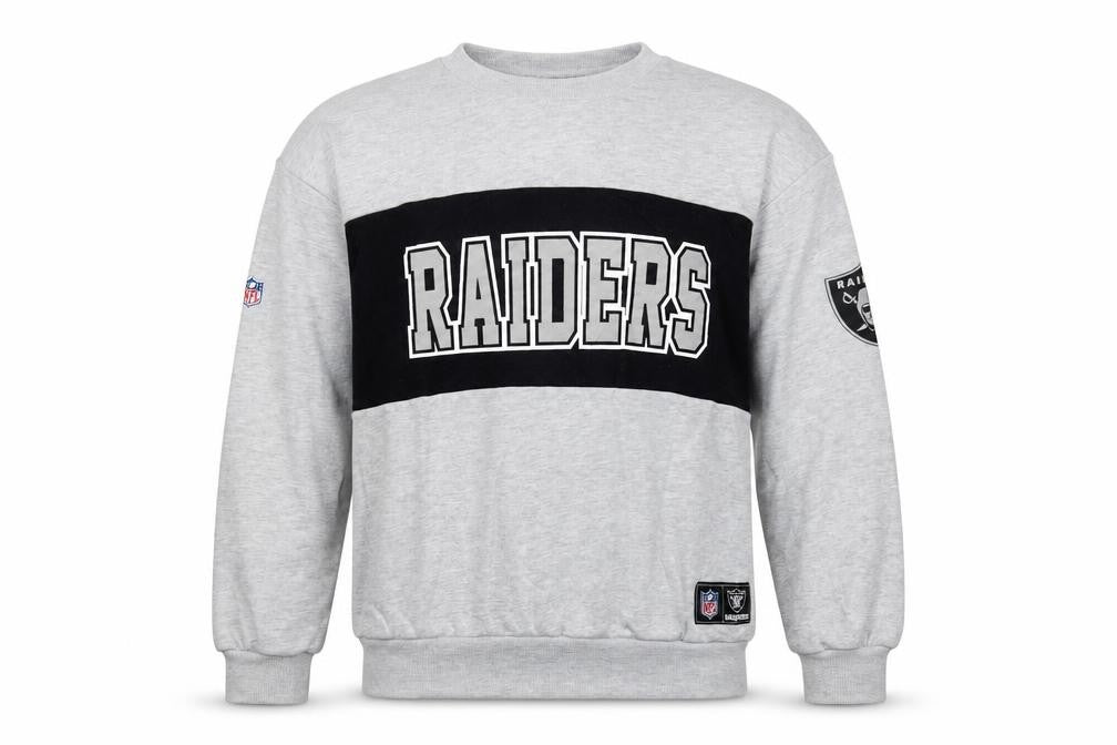 Primark NFL Raiders Grey Men's Small Graphic Pullover Sweatshirt