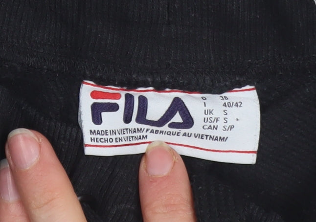 Fila Men's Black Small Jogger Sweatpants Cotton Blend