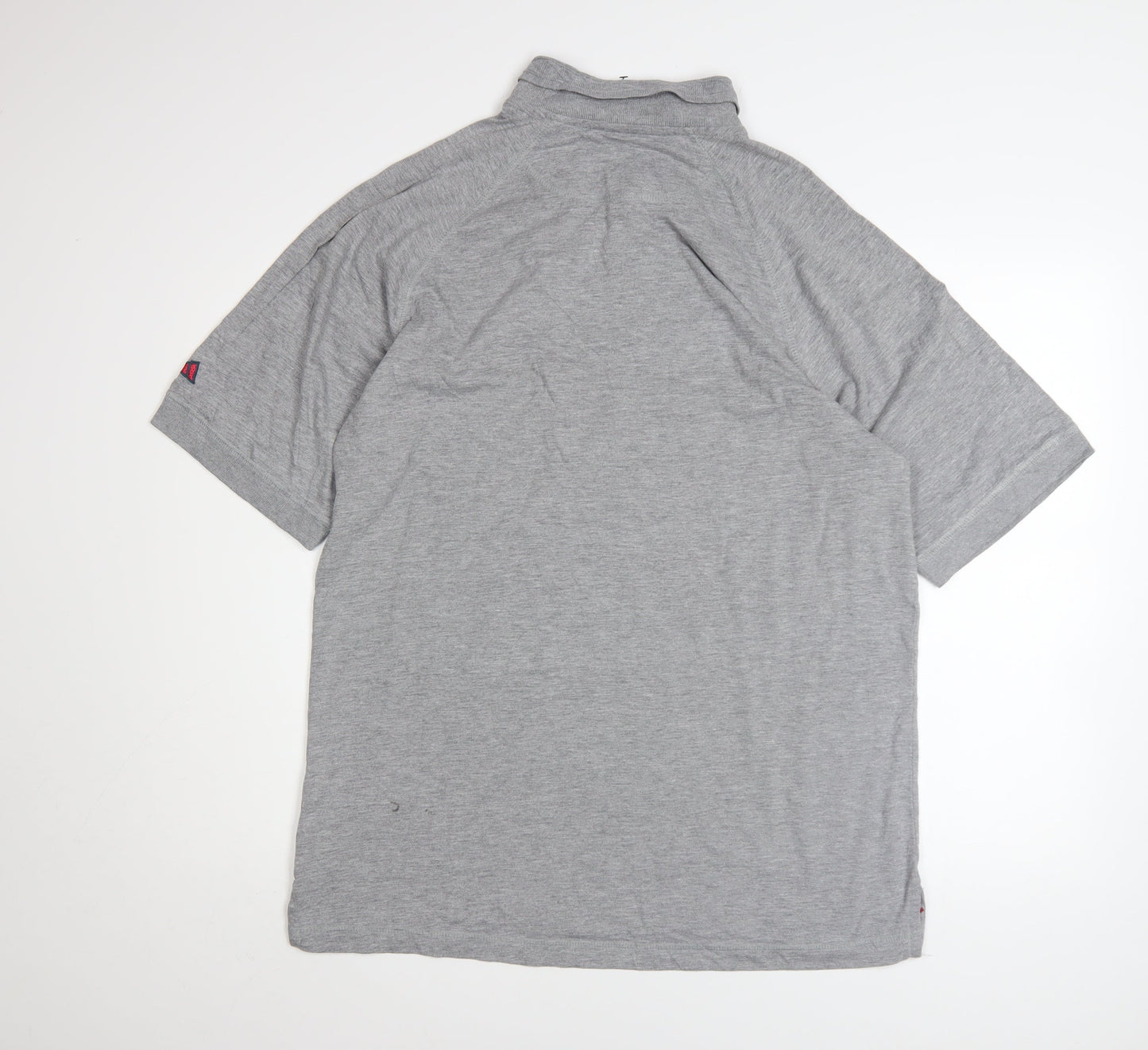 Adidas Mens Grey Polo Shirt Size L Cotton Blend Golf Sportswear