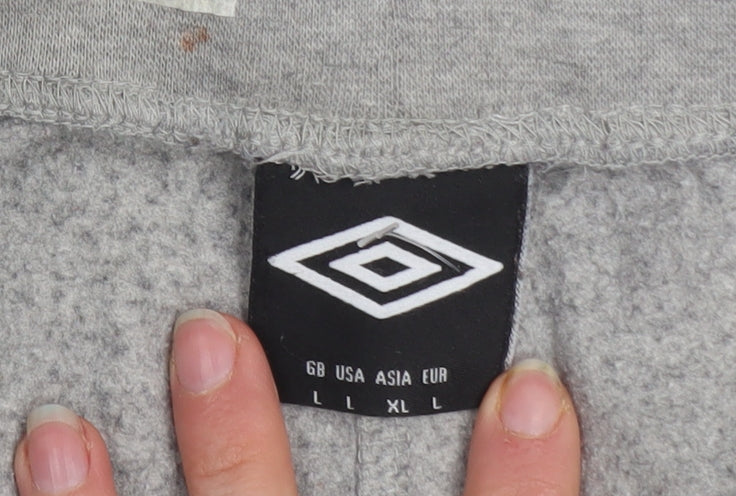 Umbro Men’s Grey Jogger Sweatpants L Lightweight Activewear