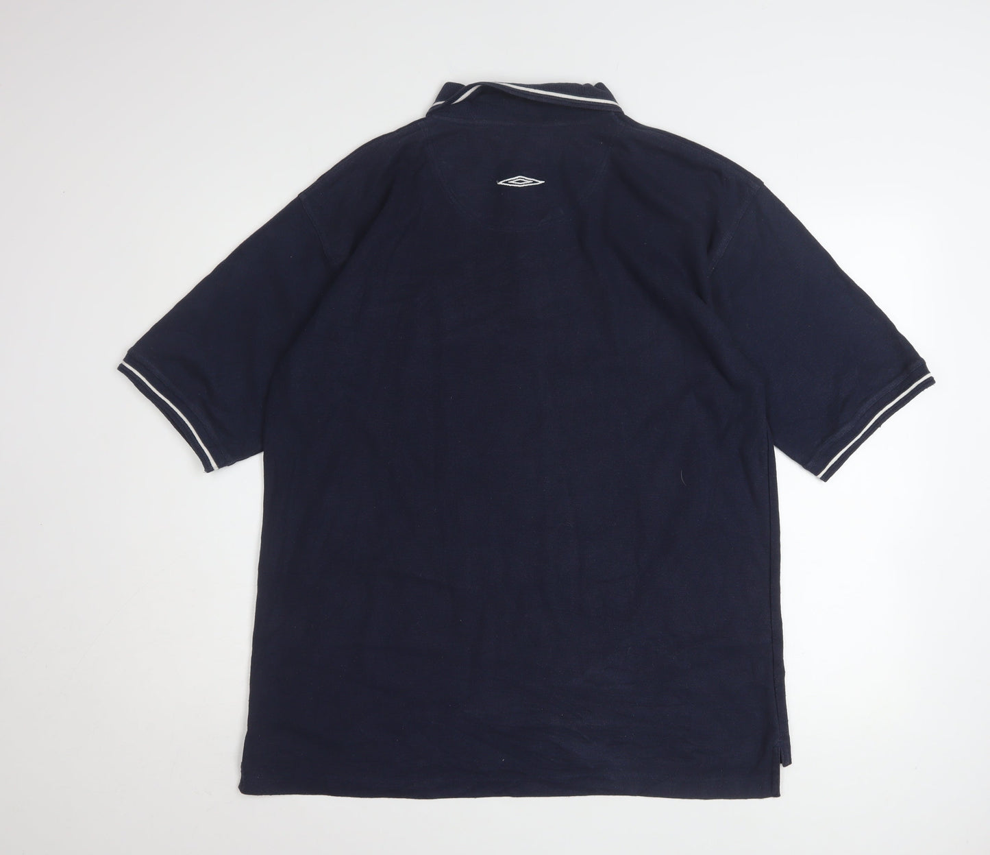 Umbro Men’s Blue L Regular Fit Short Sleeve Polo Shirt