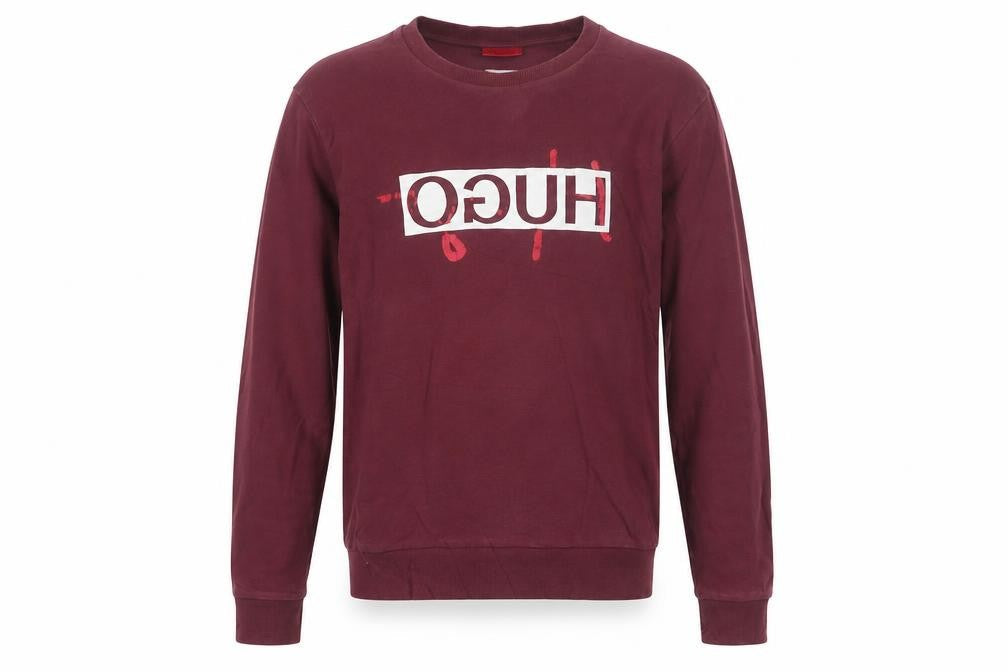 Hugo Boss Unisex Red Logo Graphic Cotton Sweatshirt Size S