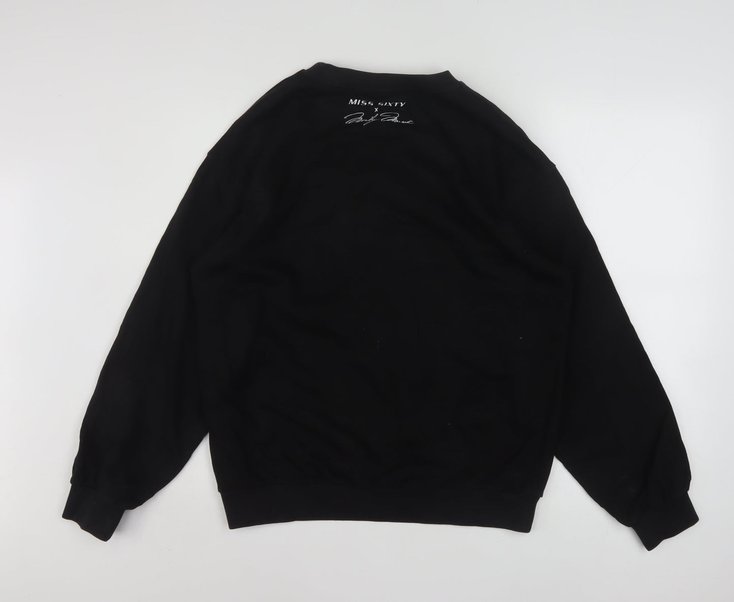 Miss Sixty Womens Black Marilyn Monroe Graphic Sweatshirt Size 8