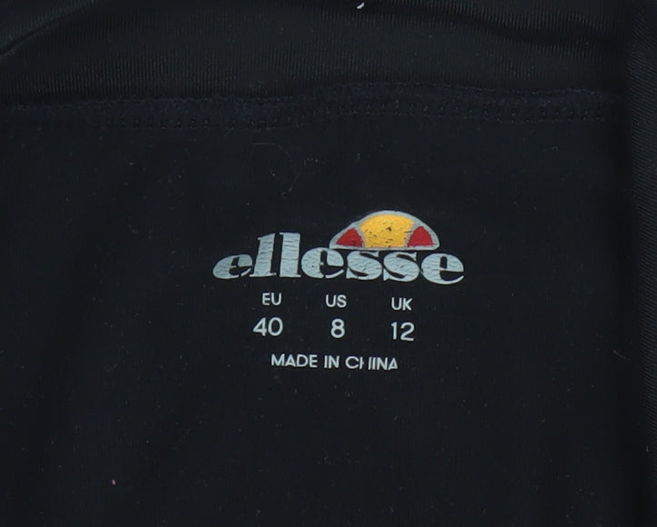 Ellesse Women's Black 1/2 Zip Long Sleeve Pullover Sweatshirt Size 12