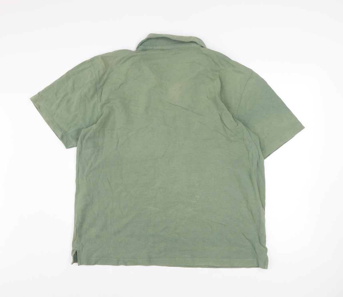 Hawkshead Mens Green Cotton Short Sleeve Collared Casual Shirt L