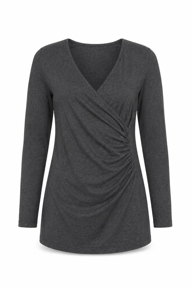 Isabella Oliver Women’s Grey Wrap Maternity Jersey Top Size S
