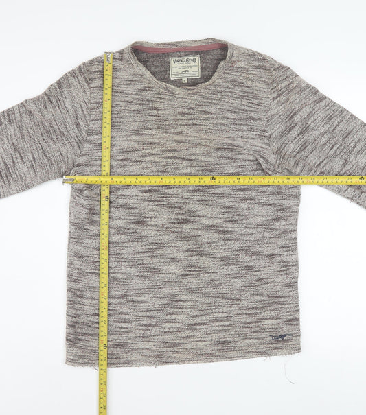 Jack & Jones Men's Grey Knit Pullover Sweatshirt M