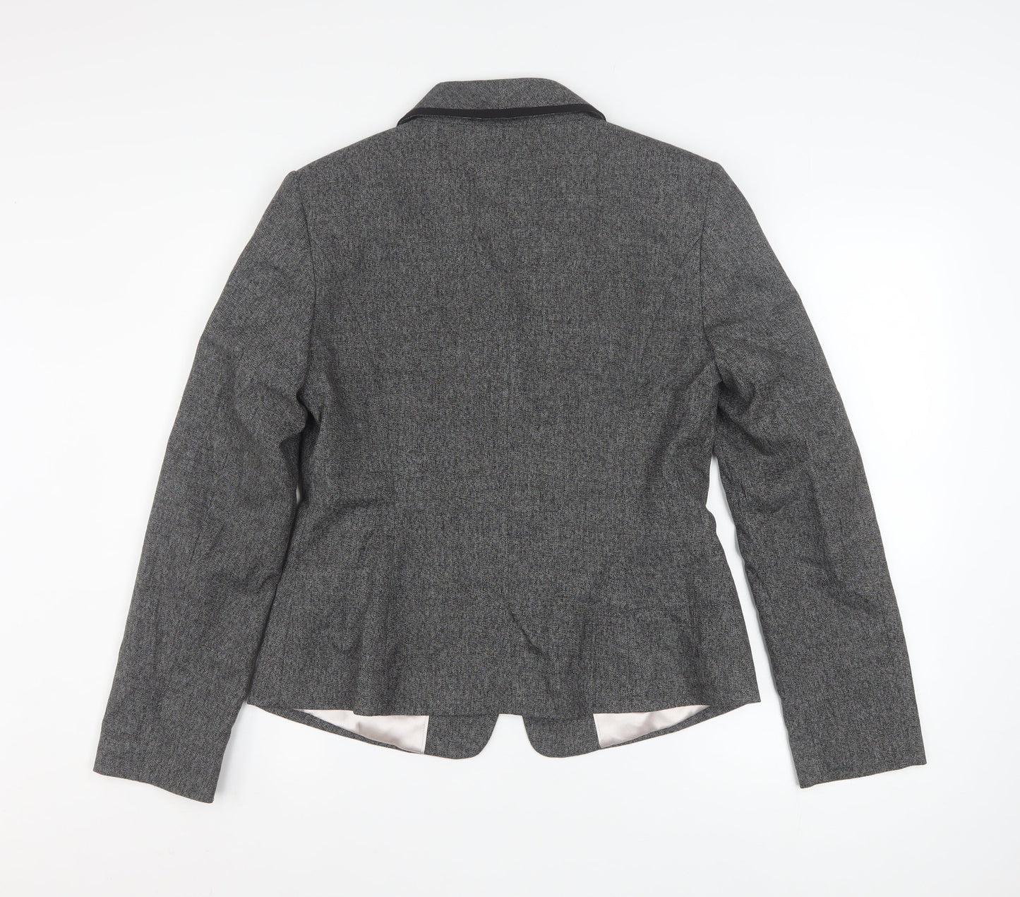 Next Women Grey Size 12 Single-Breasted Suit Jacket Blazer
