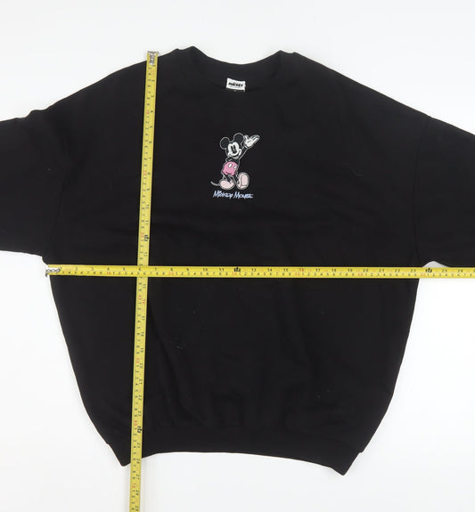 Disney Mickey Mouse at George Women’s Black Sweatshirt Size S 8-10