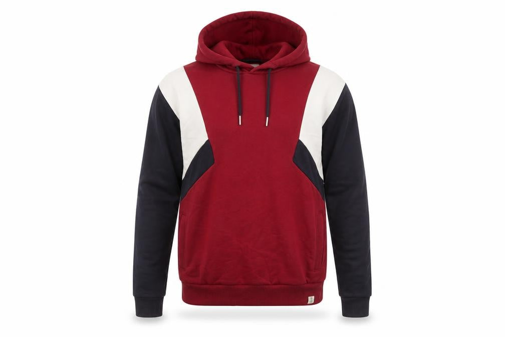 Next Men's Red Colour Block Pullover Hoodie Size S