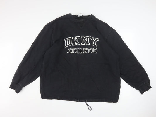 DKNY Men's Black Athletic Crew Neck Pullover Sweatshirt M