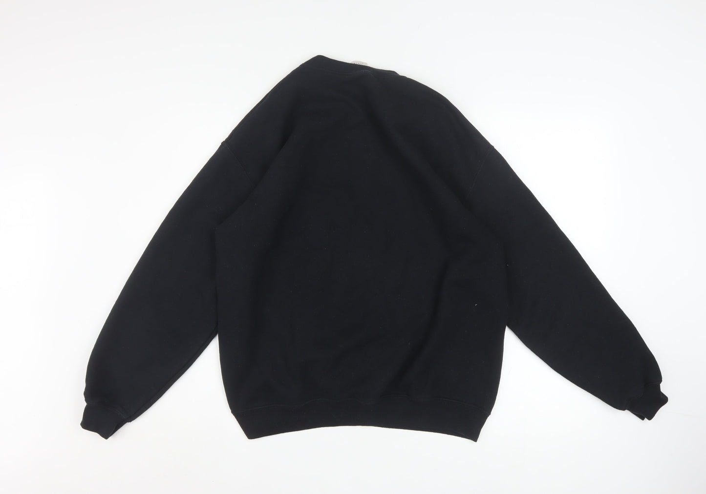 Gildan Men’s Black Graphic Pullover Sweatshirt M Heavyweight Fleece