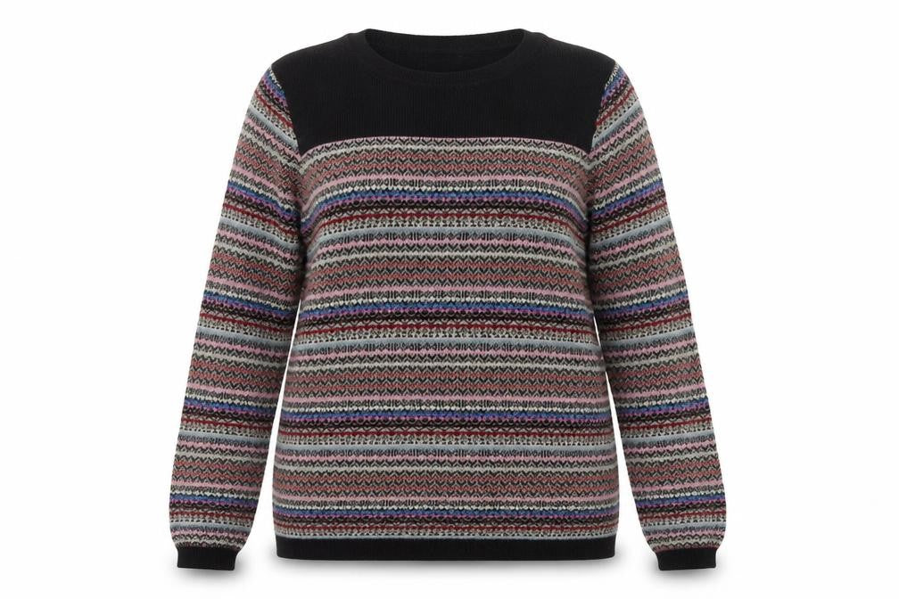 Marks and Spencer Womens Multicoloured Fair Isle Knit Jumper UK 16