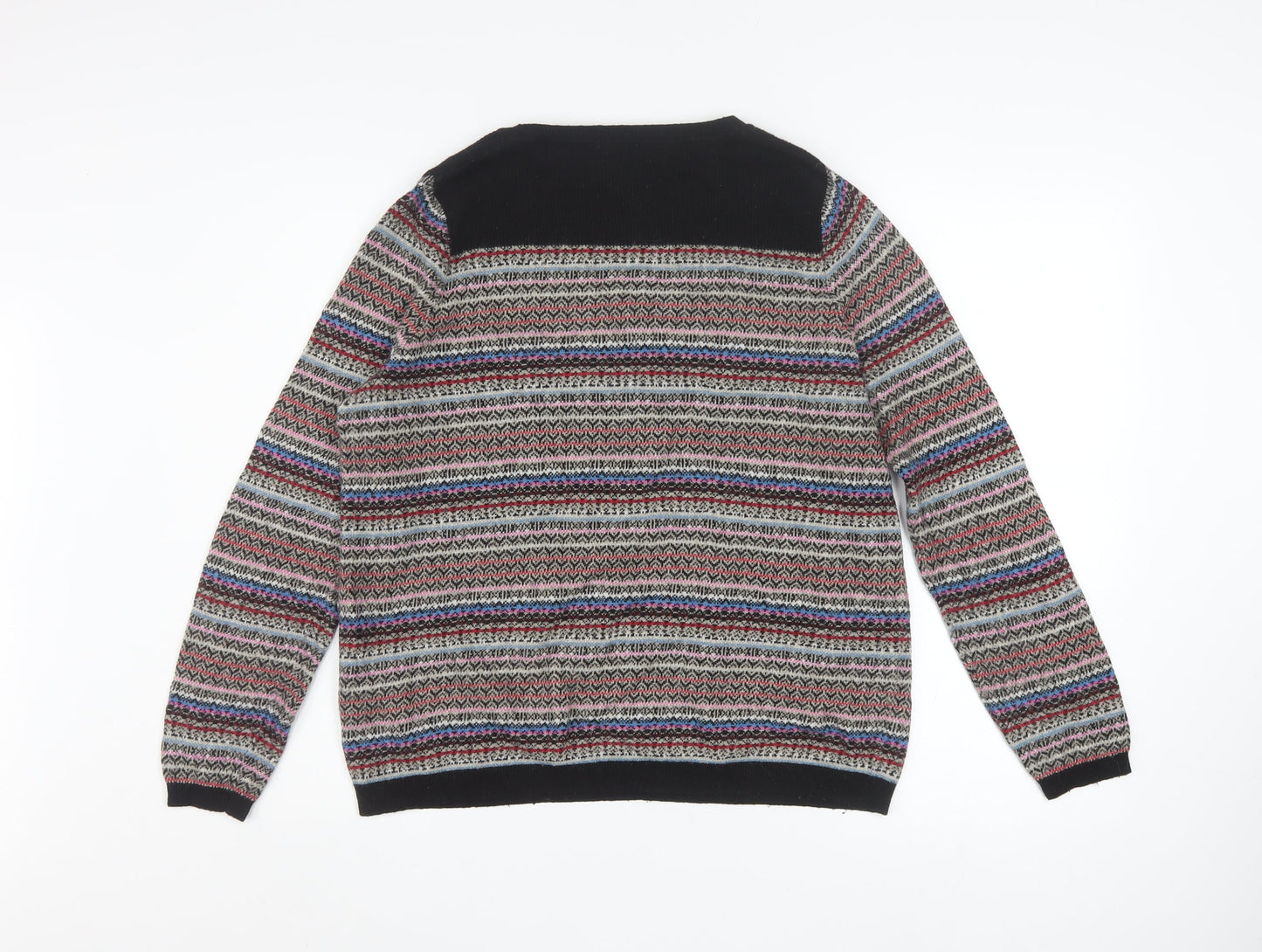 Marks and Spencer Womens Multicoloured Fair Isle Knit Jumper UK 16