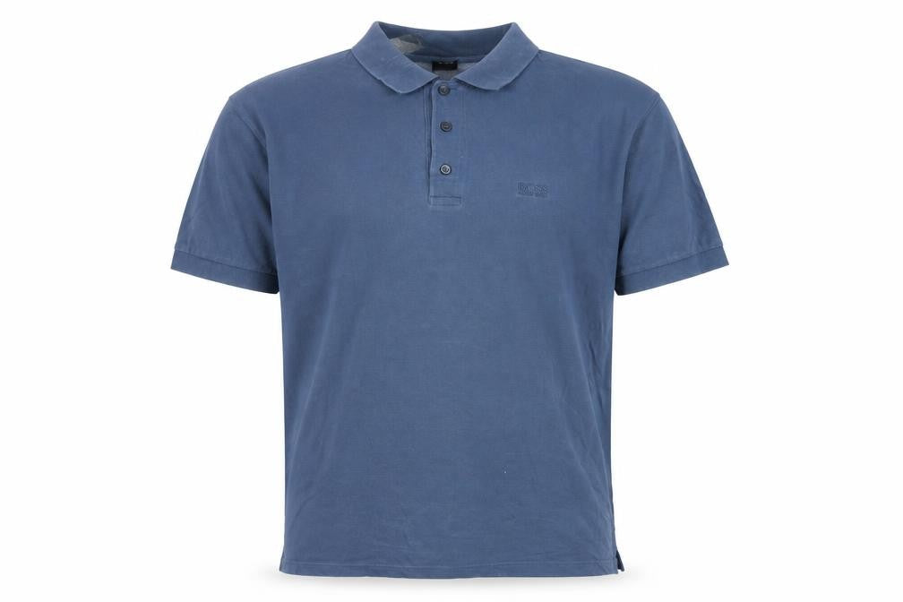 Hugo Boss Men's Blue XL Pima Cotton Short Sleeve Polo Shirt